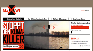 Impression Website Relaunch Bündnis Mainz Wiesbaden